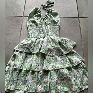 SHEIN Green Floral Dress